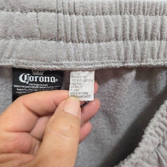 Corona "La Vida Más Fina" Men Heather Gray Lounge Sleep Sweat Shorts (48/50) 3XL - Picture 7 of 9